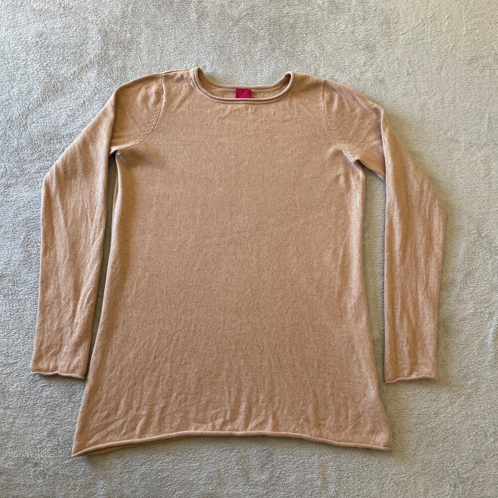 G.I.L.I. Got It Love It Sweater Medium Beige Cashmere Silk Longline Luxury Tunic
